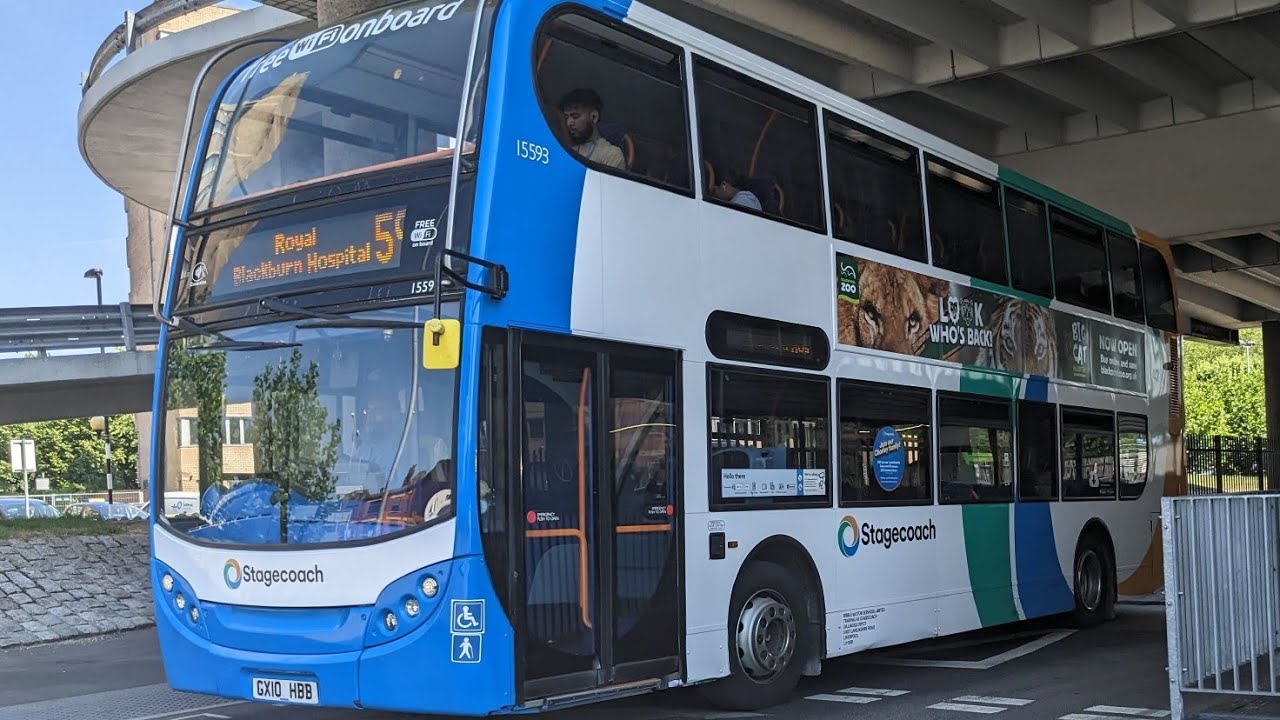 *thrash* Stagecoach Scania N230UD Alexander Dennis Enviro400 [15593, GX10 HBB]
