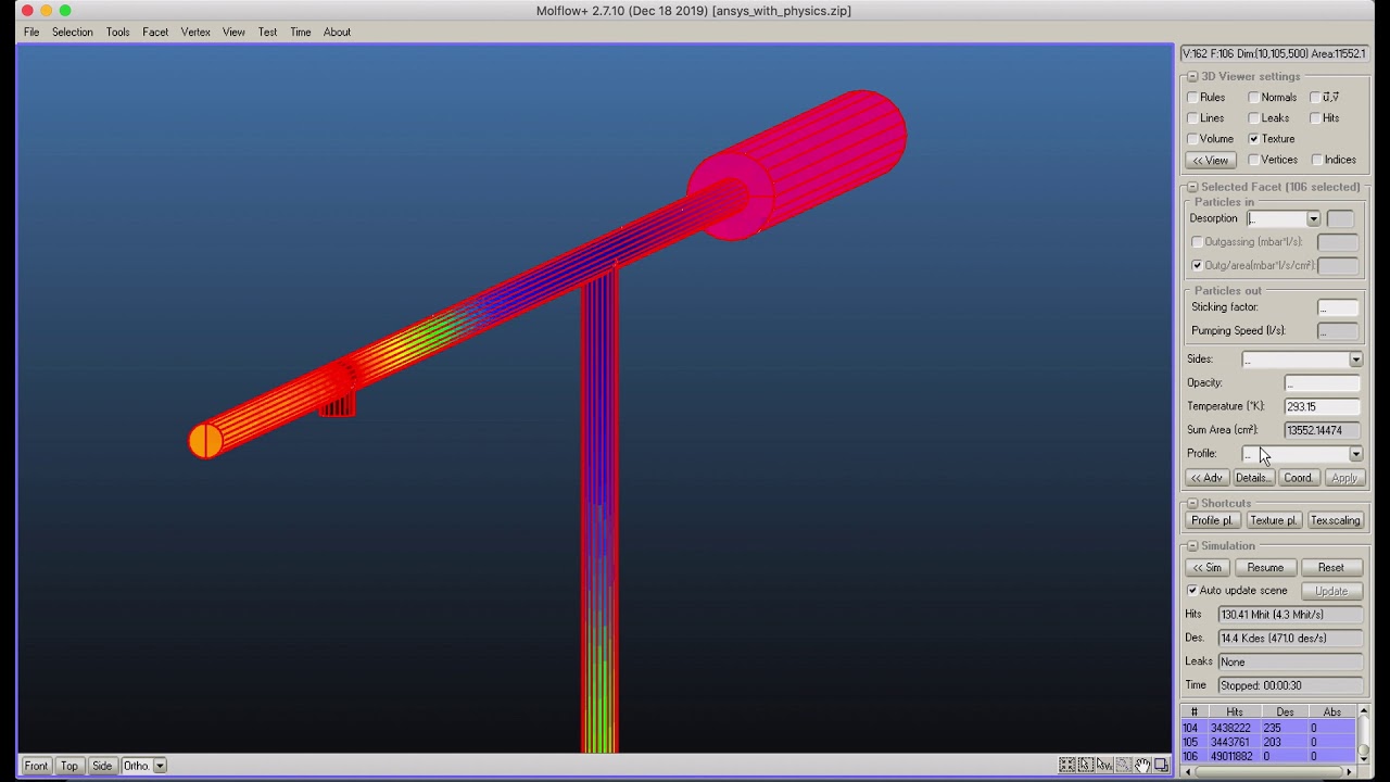 Molflow webinar - Creating a geometry part 2: adding physics, benchmarking, symmetry