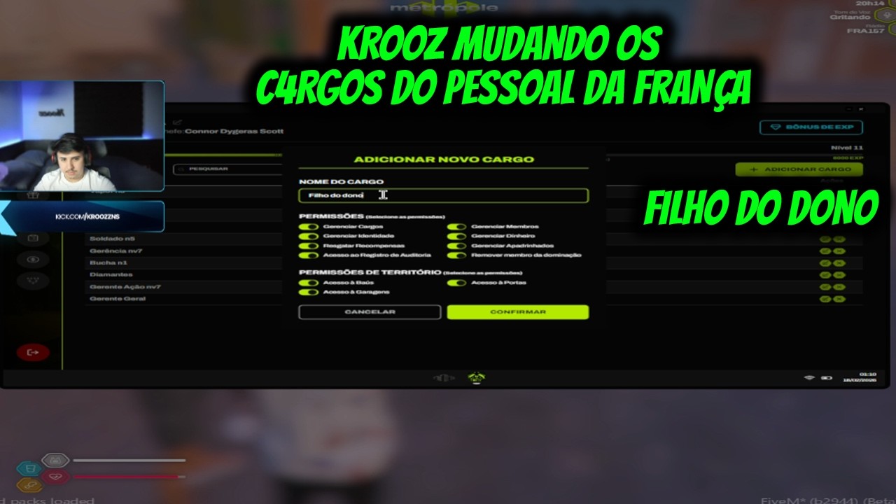 KROOZ MUDANDO OS C4RGOS DO PESSOAL DA FRANÇA