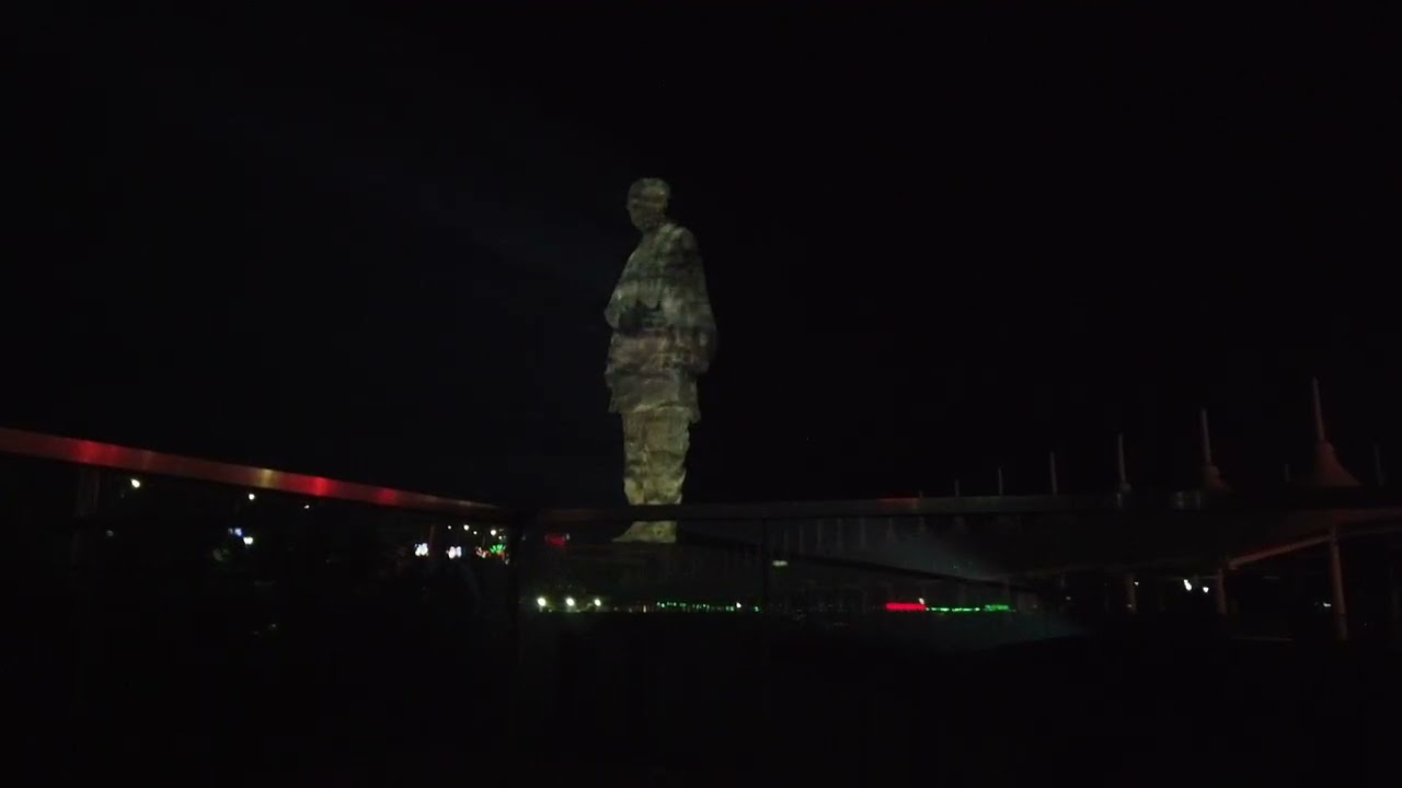 Statue of Unity Laser Show.