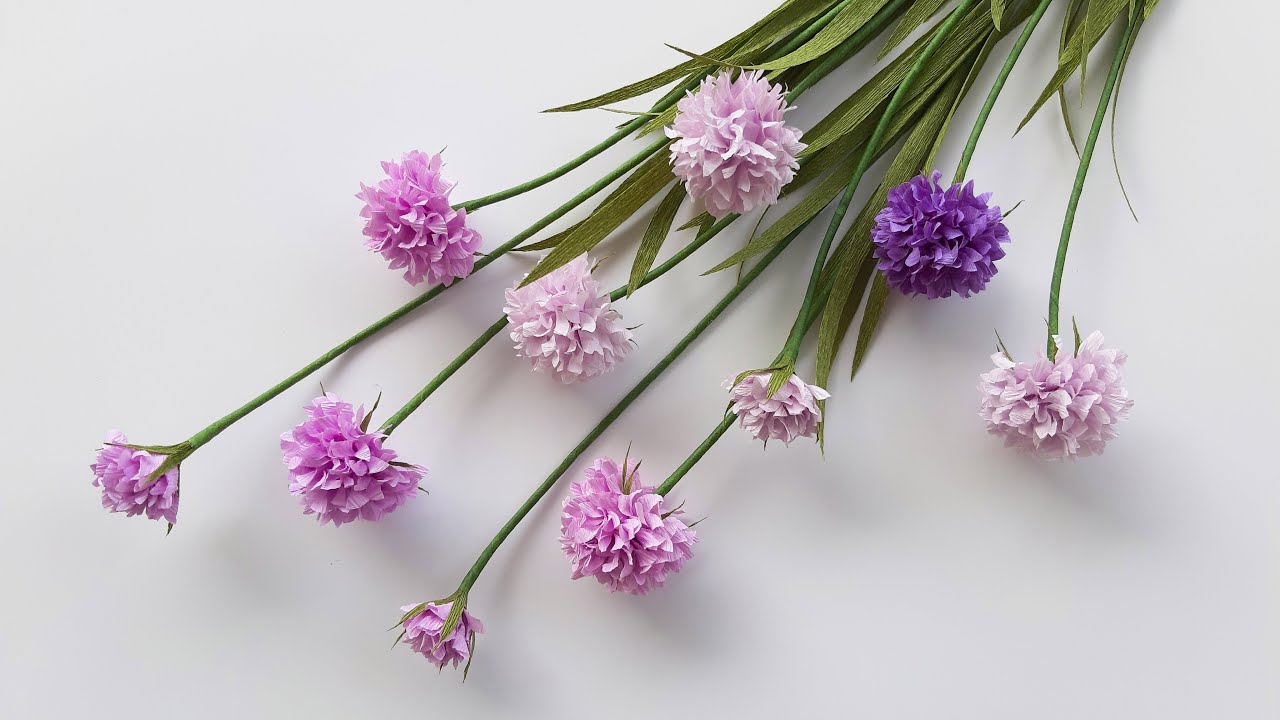 How To Make Pom Pom  Paper Flower / Paper Flower / Góc nhỏ Handmade