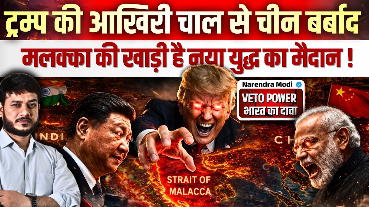 ट्रम्प की आखिरी चाल से चीन बर्बाद ! मलक्का की खाड़ी है नया युद्ध का मैदान ! VETO POWER भारत का दावा