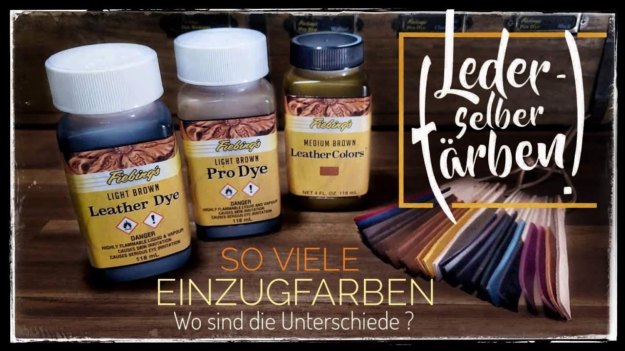 Leder selber färben - Einzugfarben - Wo sind die Unterschiede?