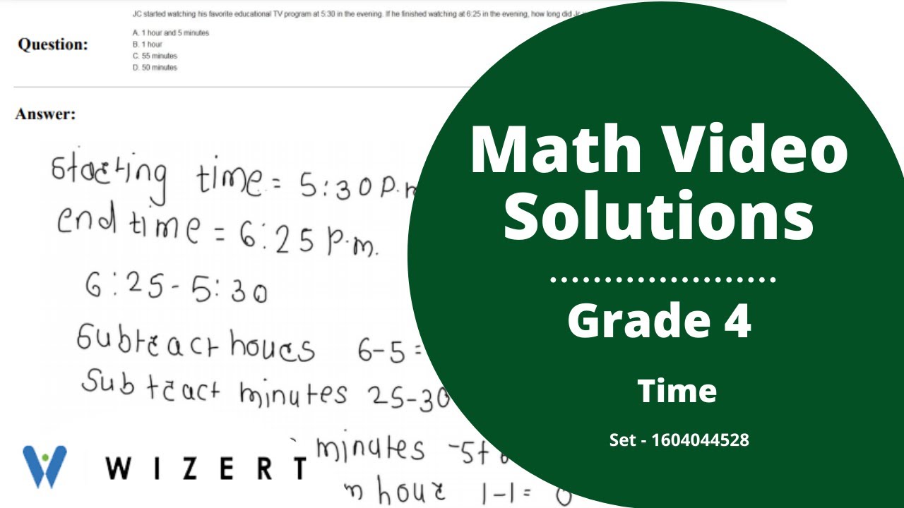 4th Grade Math Word Problems - Grade 4 Maths Time Word problems - Set 1604044528