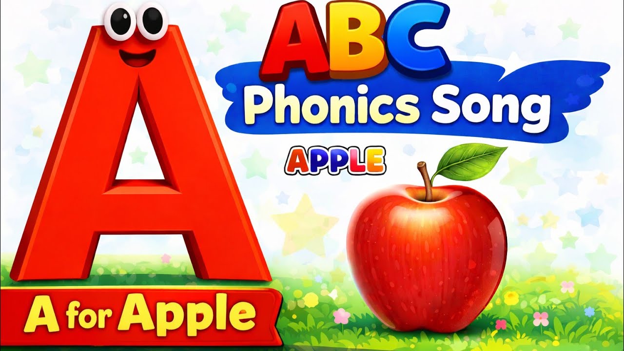 ABC Phonics Song | A for Apple 🍎 B for Ball 🏀 C for Cat 🐱 | Learn ABC Alphabet Song for Kids 🎶*