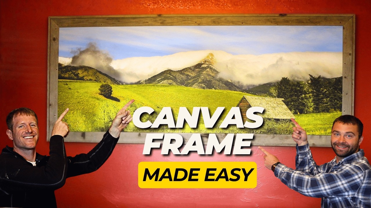 Canvas Framing Made Easy | DIY Barnwood Frame Tutorial