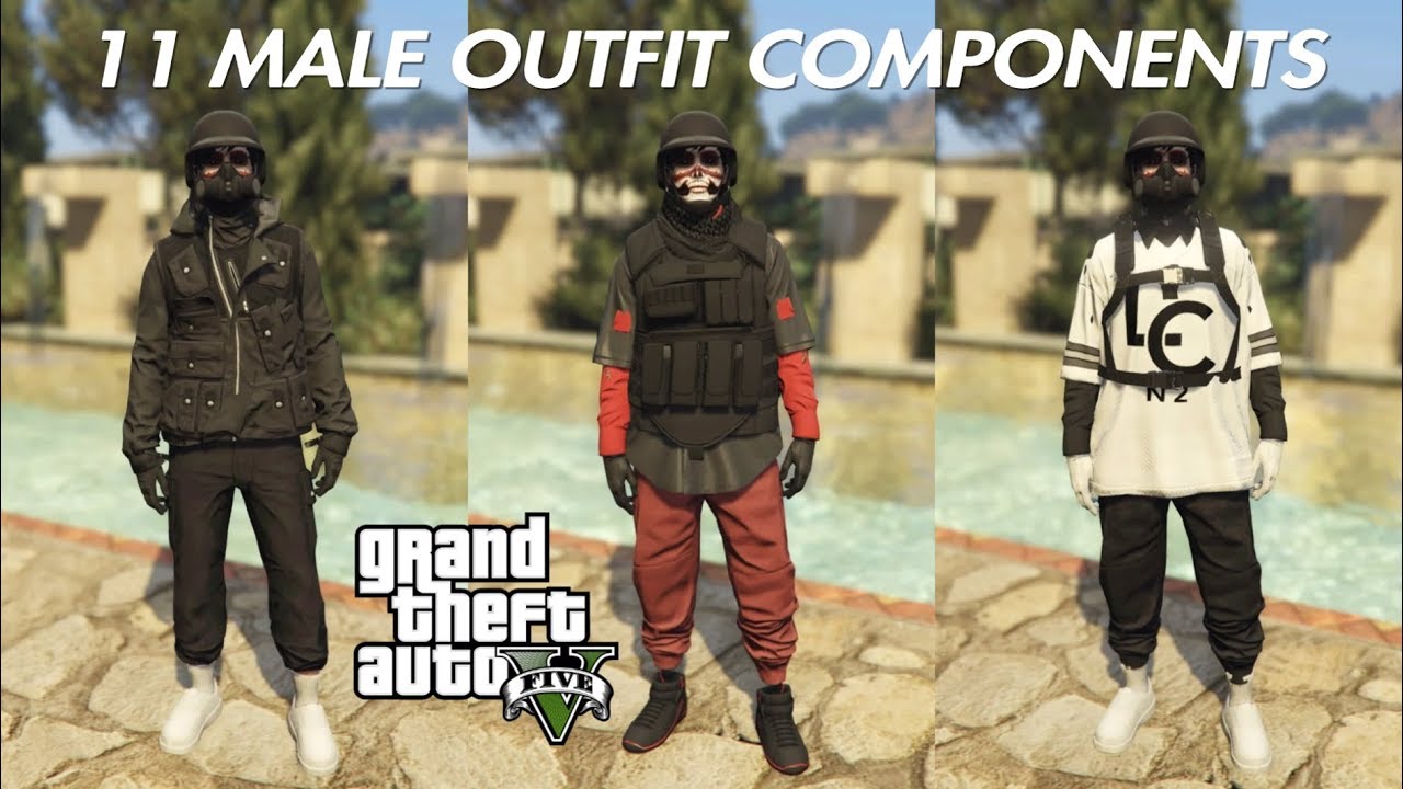 (OUTDATED MERGING COMPONENTS)GTA 5 ONLINE 11 MALE OUTFIT COMPONENTS