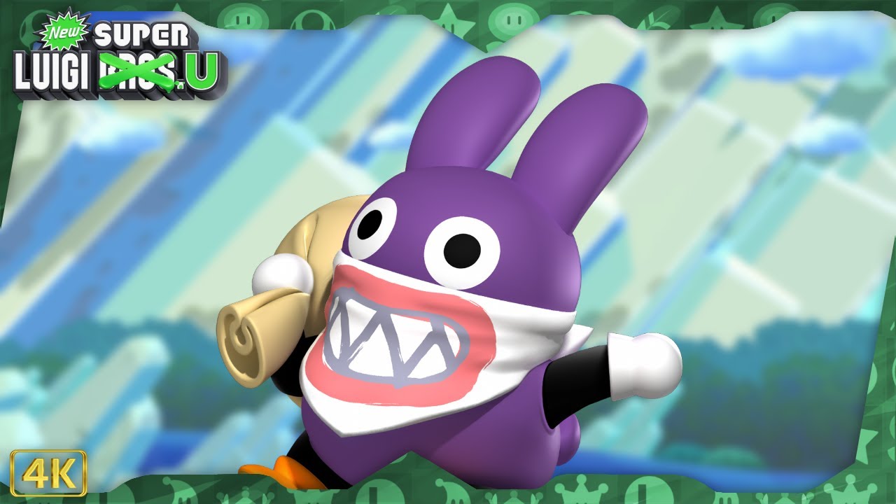 New Super Luigi U Deluxe ⁴ᴷ Full Playthrough (Warps) Nabbit gameplay
