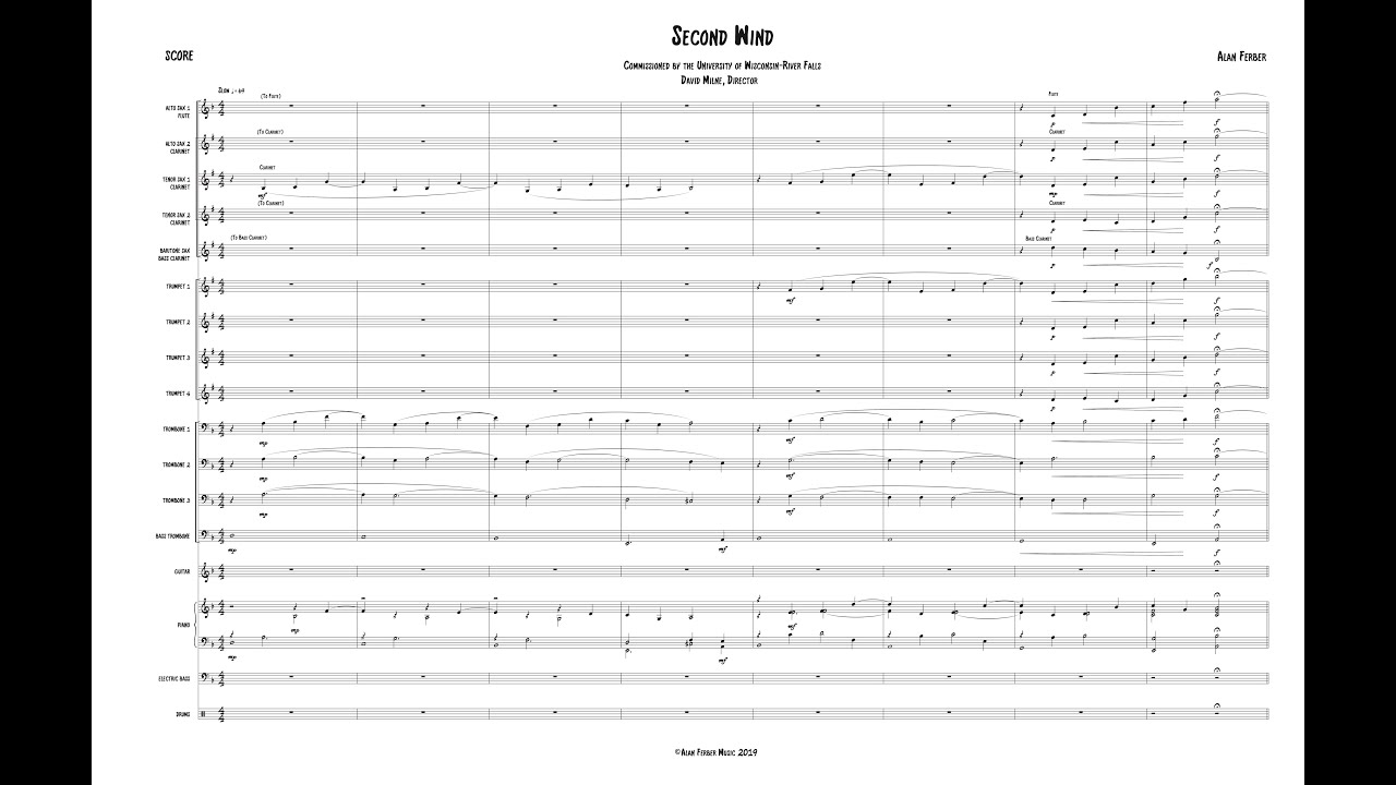 Alan Ferber -- SECOND WIND Big Band Score Video