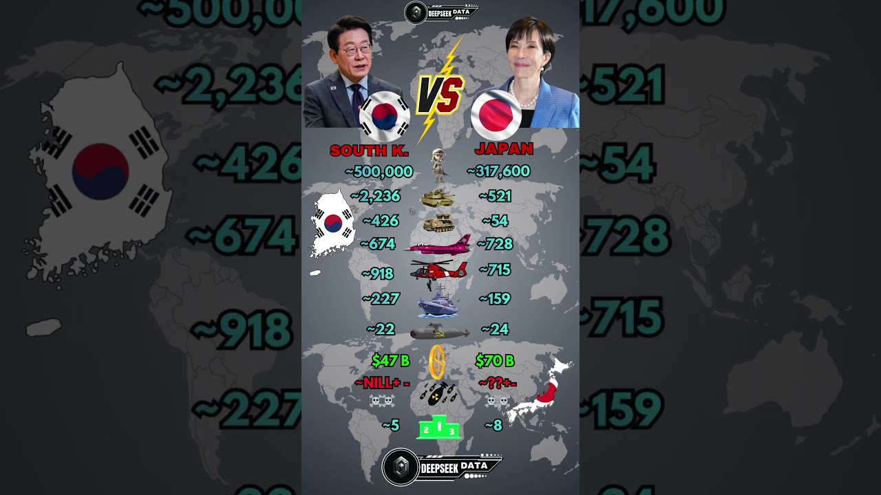 South Korea vs Japan Military Power 2026