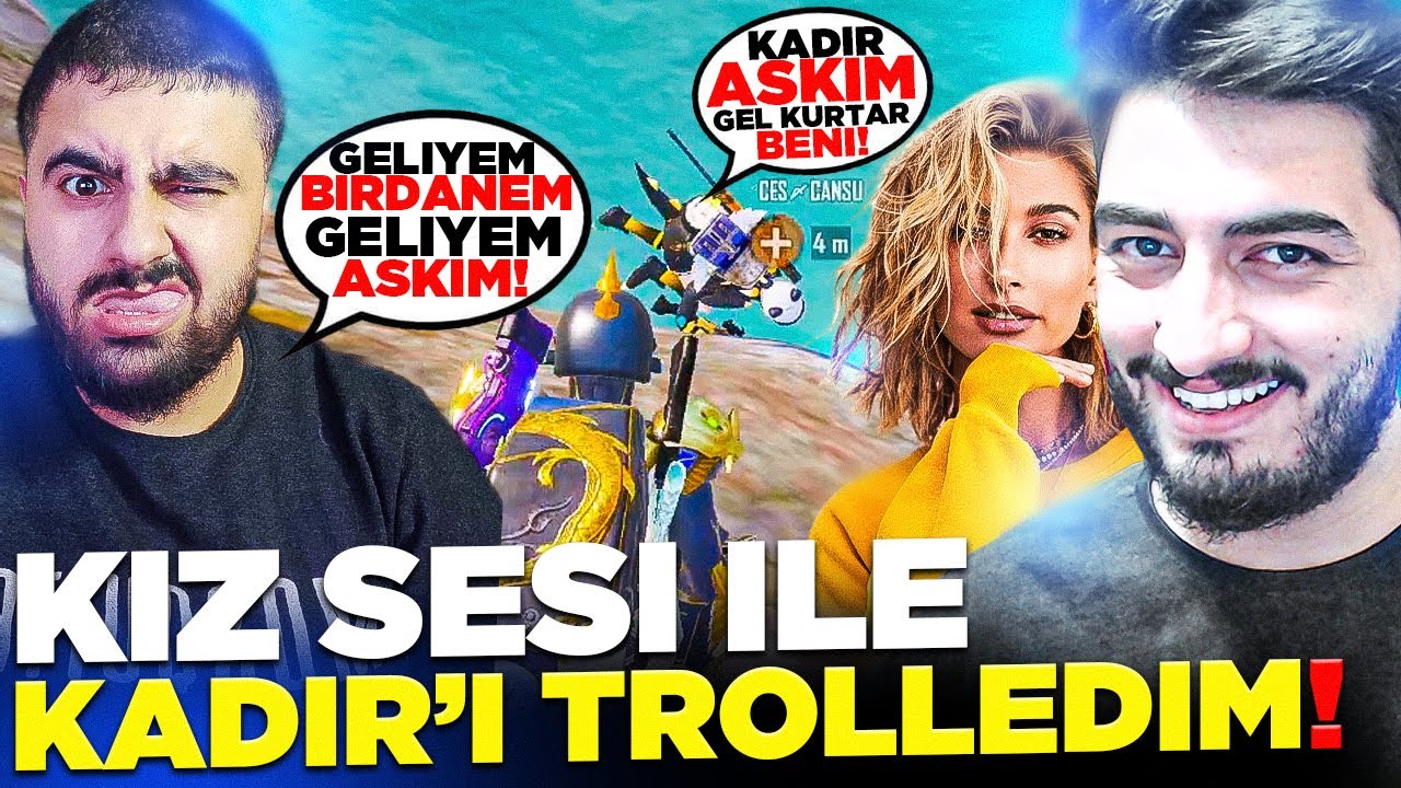 KADİR'İ KIZ SESİ İLE TROLLEDİK! 🤣 (AŞIK OLDU! 😍) GÜLMEKTEN YARILACAKSINIZ! PUBG Mobile