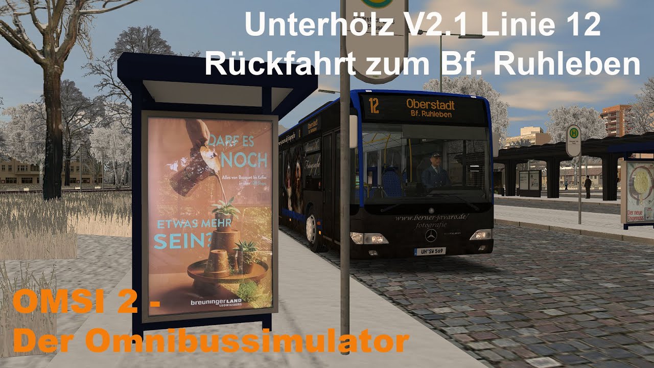 Omsi 2 Unterhölz V2.1 Linie 12 Rückfahrt zum Bf. Ruhleben MB O530 FL