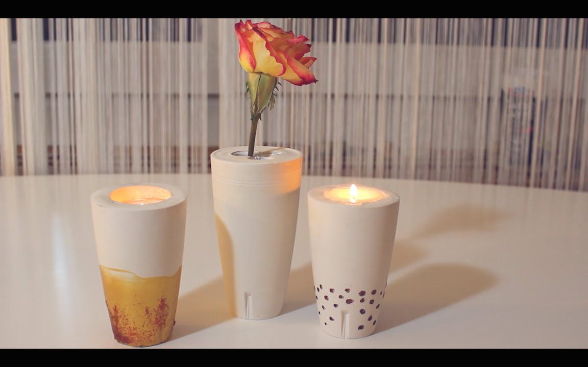 DIY Weihnachtsgeschenk ⎜Vase oder Kerzenständer selbermachen.