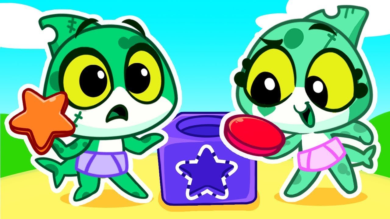 Learn Colors & Shapes with Zombie Baby Shark 🧟 Pretend Play for Kids | Funny Cartoons