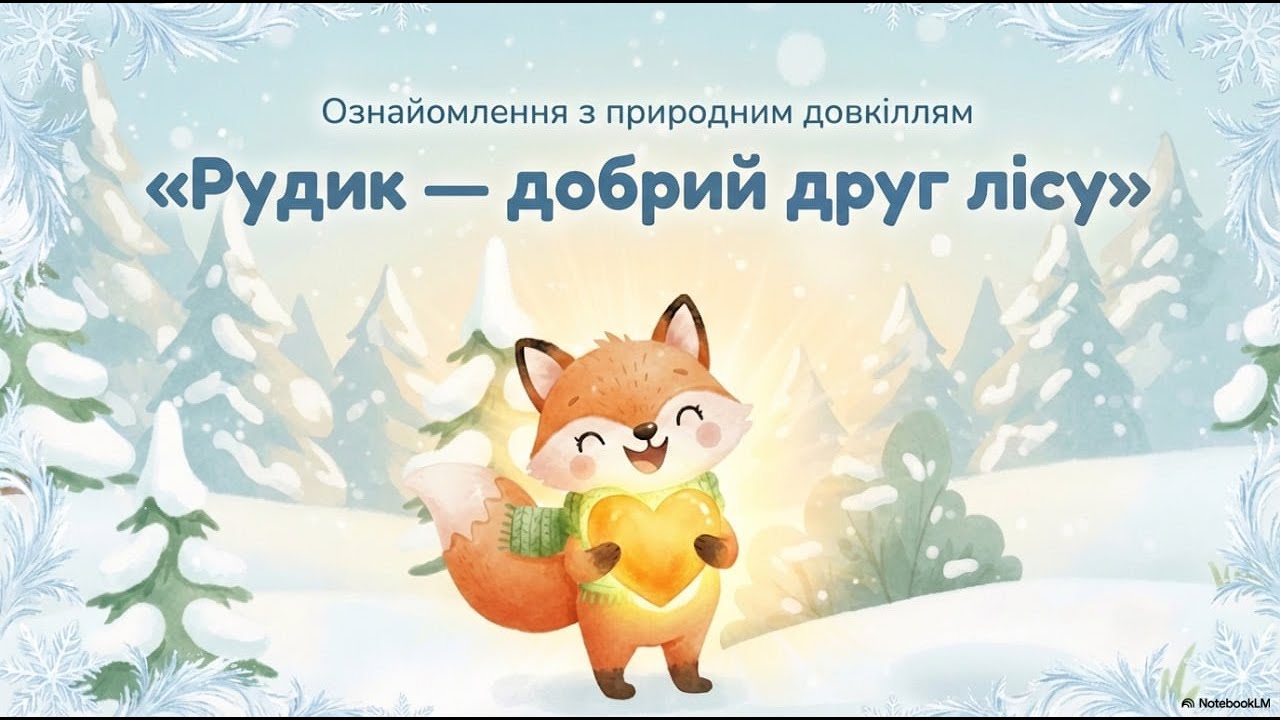 Ознайомлення з природним довкіллям «Рудик — добрий друг лісу»
