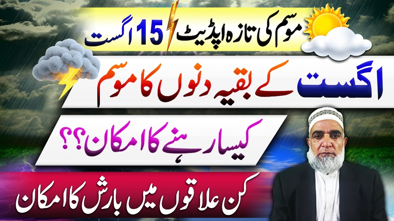 Weather Forecast Pakistan Upto 31st August 2026 || Crop Reformer