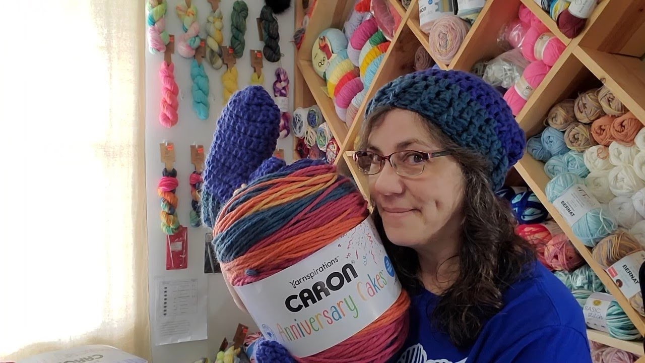 Bulky Mittens and Hats Crochet with Caron Anniversary Cake