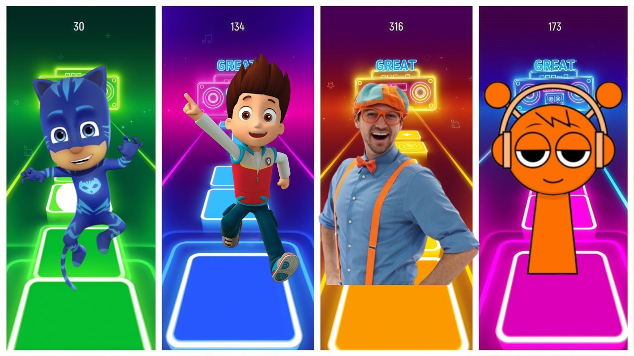 Cartoon Heroes in a Rhythm Battle! 🎧🎮