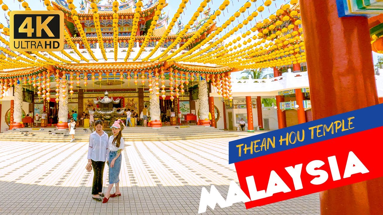 🇲🇾 BEAUTIFUL TEMPLE - Walk Thean Hou Temple in Kuala Lumpur - travel to #Malaysia [4K Virtual Tour]