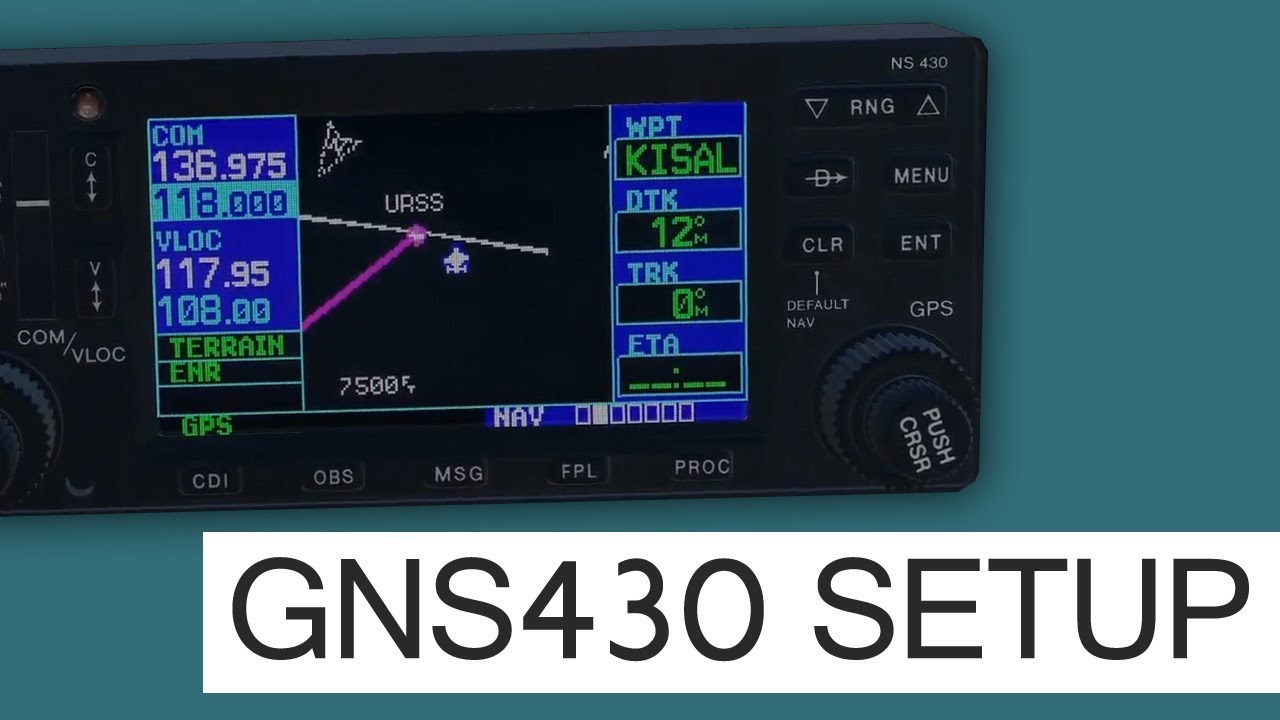 Quick and efficient GNS430 moving map setup!