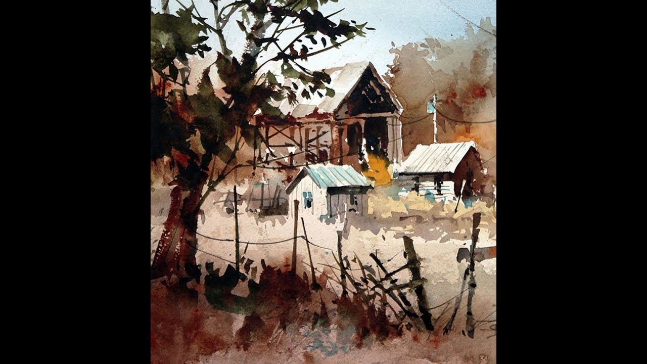 Painting a watercolor landscape   SD 480p