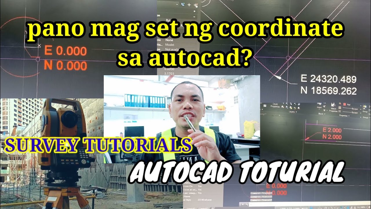 how to set coordinate in AutoCAD?set building coordinate/set local coordinate in AutoCAD/survey