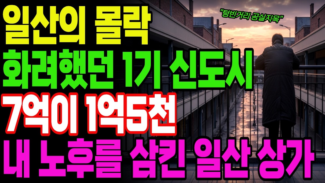 화려했던 1기 신도시? 일산의 몰락 30년 직장생활 퇴직금 5억, 상가투자 하나로 전부 잃은 60대의 눈물!