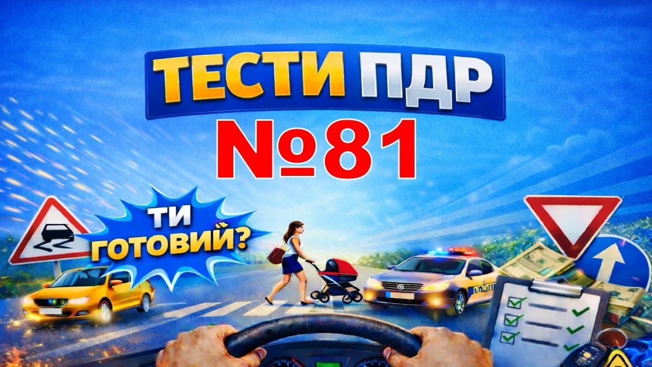 Cкласти теоретичний іспит з ПДР легко з першого разу. Білет №81