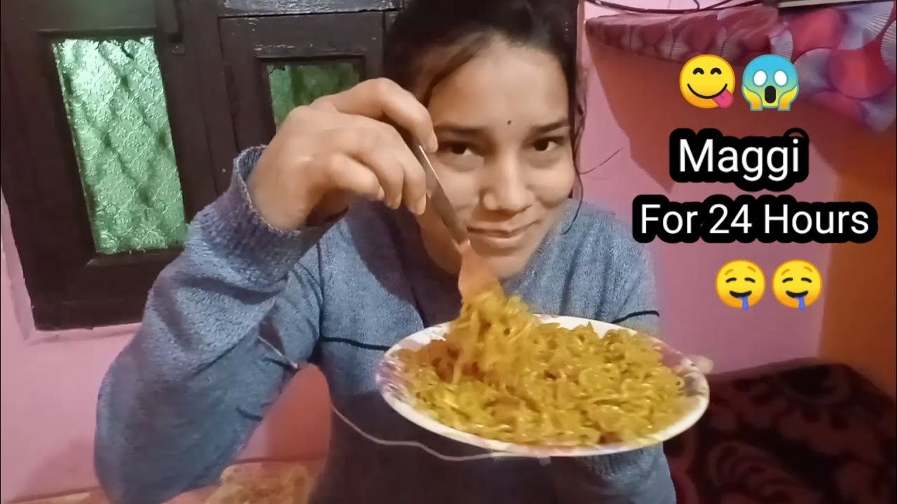 |Only Ate Maggi For 24 Hours😱| Maggi Challenge 🤤|| Puju Dhoundiyal vlogs