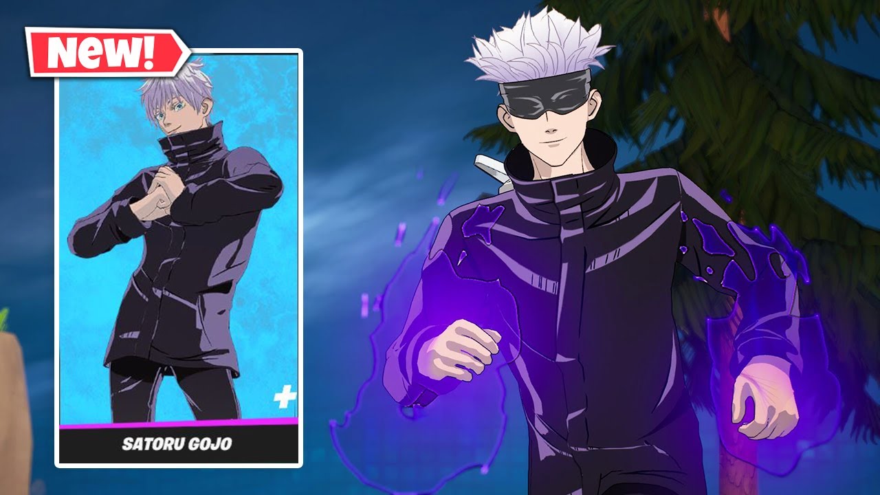 NEW SATORU GOJO Skin Gameplay in Fortnite! (Jujutsu Kaisen)