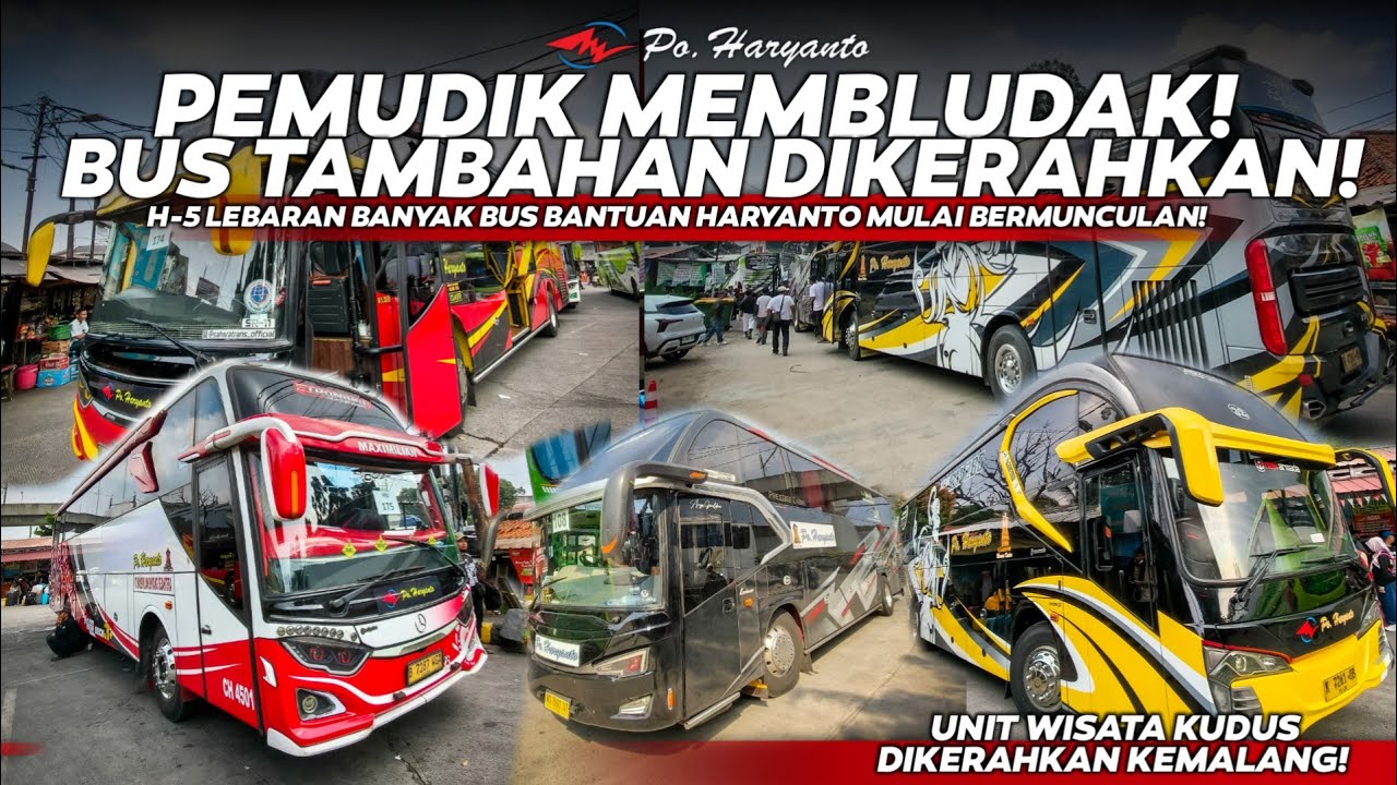 MELEDAK BOSS!🥵🔥RATUSAN PEMUDIK MEMBLUDAK BIS² BANTUAN HARYANTO MULAI DIKERAHKAN!🏁