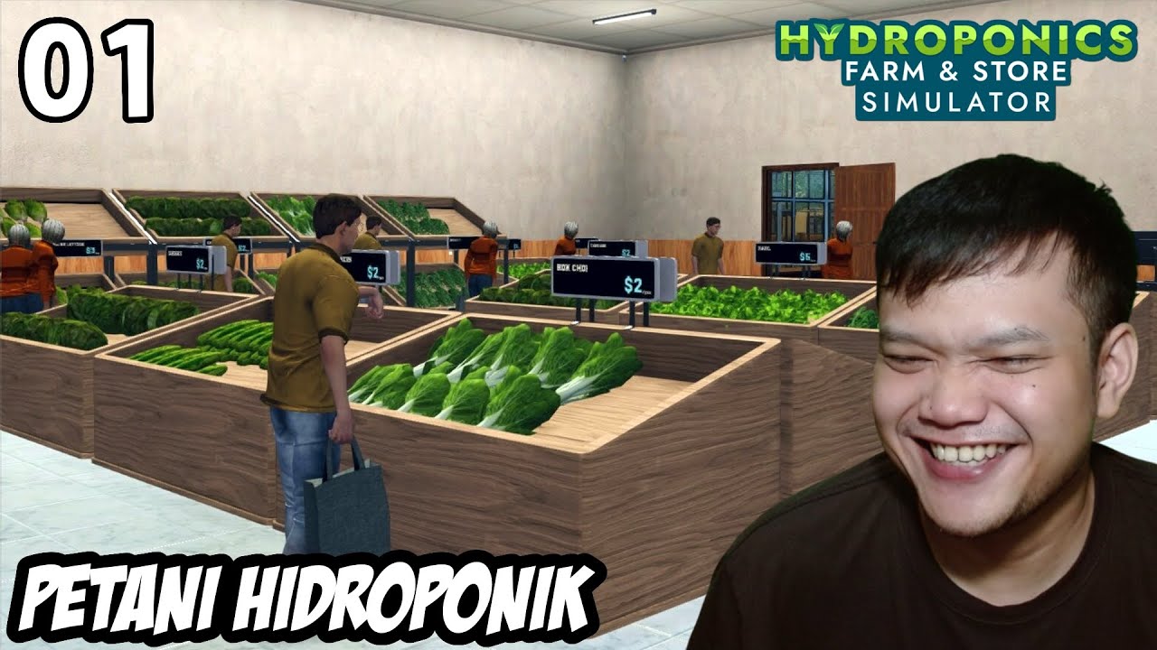 Aku Menjadi Petani Hidroponik Dan Membuka Toko Sayuran - Hydroponics Farm & Store Simulator - Part 1