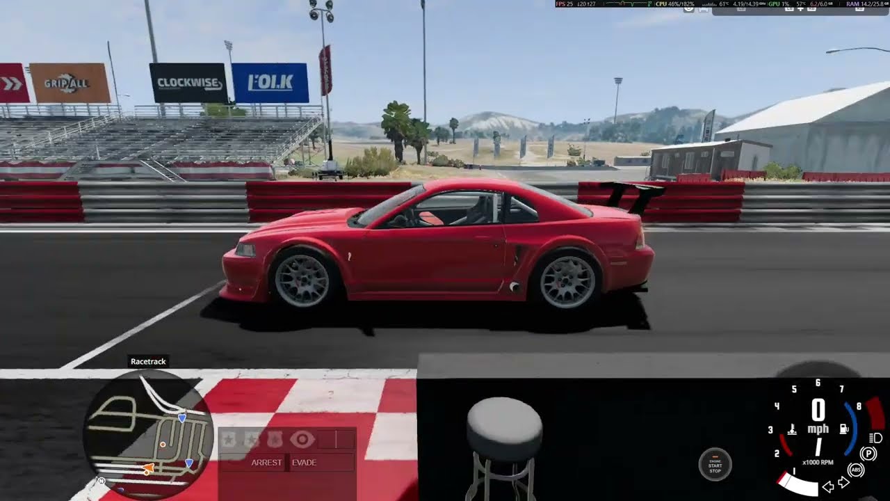1999 Ford Mustang drag strip test 