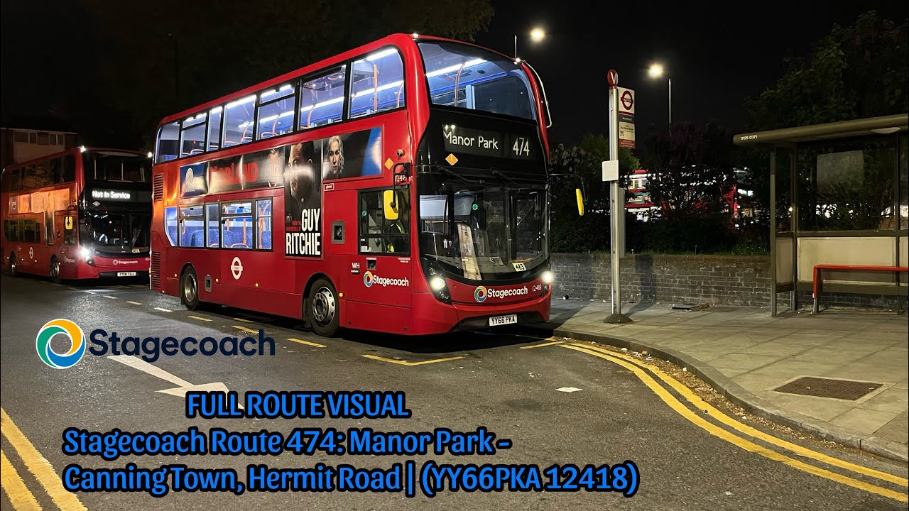 FULL ROUTE VISUAL | London Bus Route 474: Manor Park - Canning Town, Hermit Road (YY66PKA 12418)