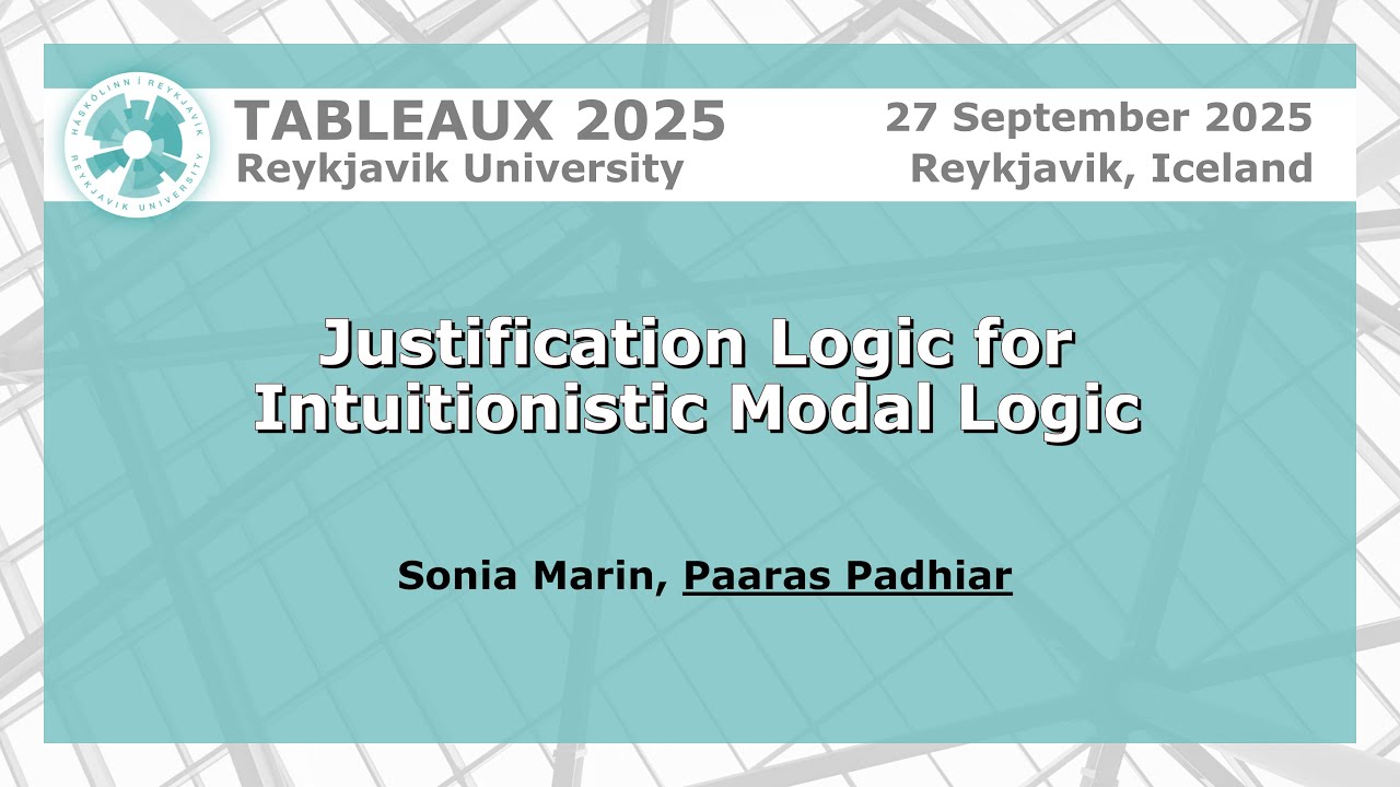 Justification Logic for Intuitionistic Modal Logic | Paaras Padhiar