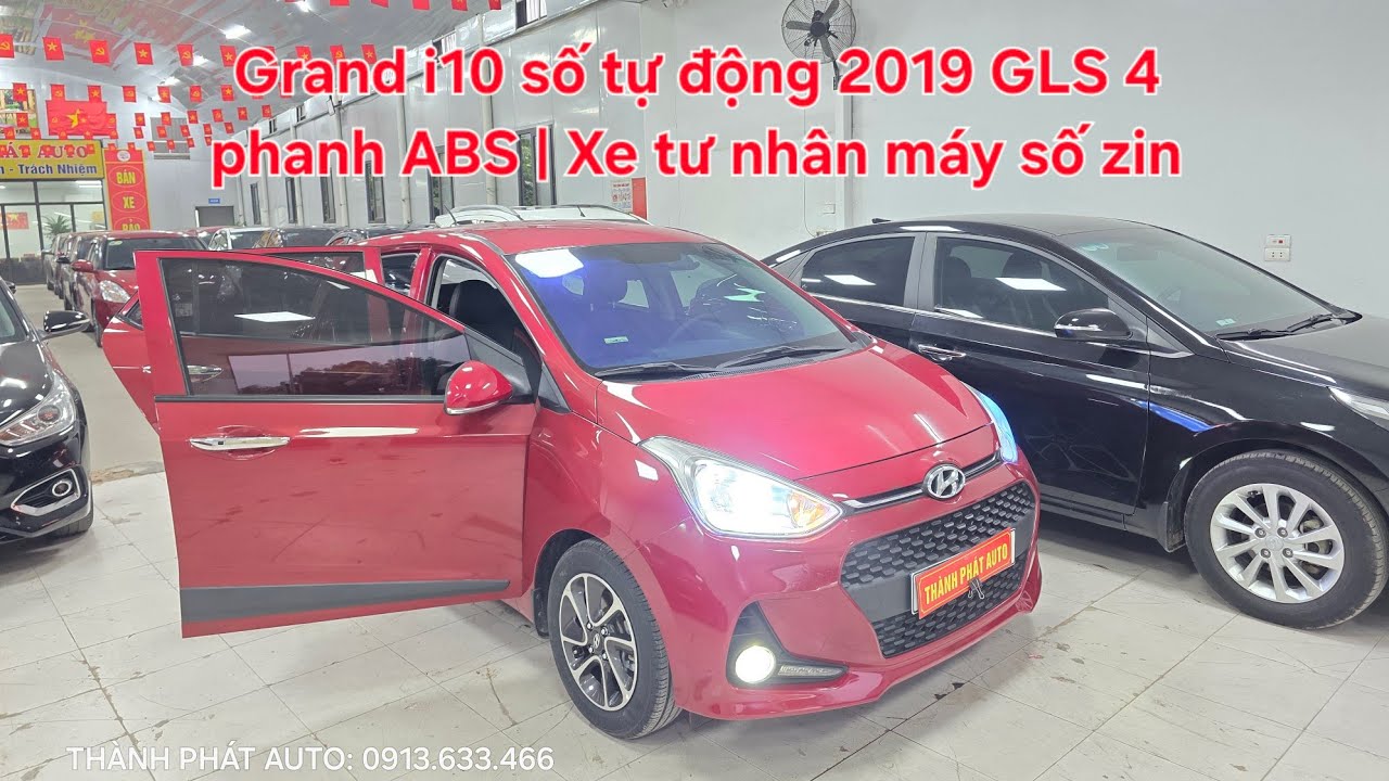 🚘 Grand i10 số tự động 2019 GLS 4 phanh ABS | Xe tư nhân biển trắng máy số zin bao hs | 0913.633.466