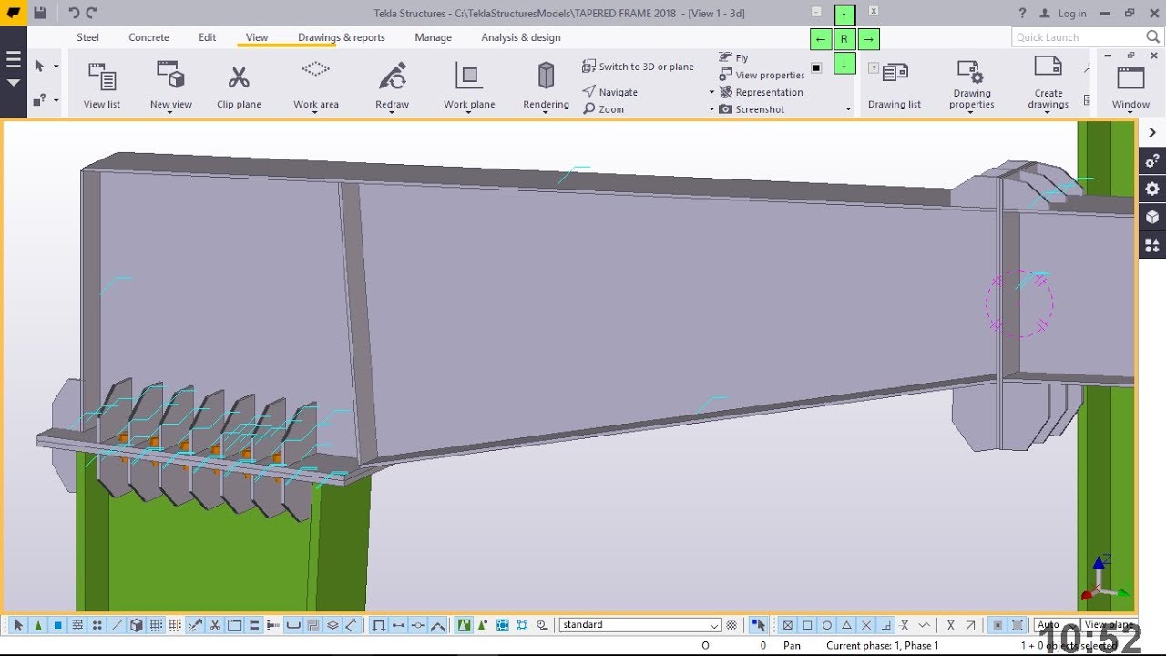 How to Create A Tapered Portal Frame in Tekla Structures