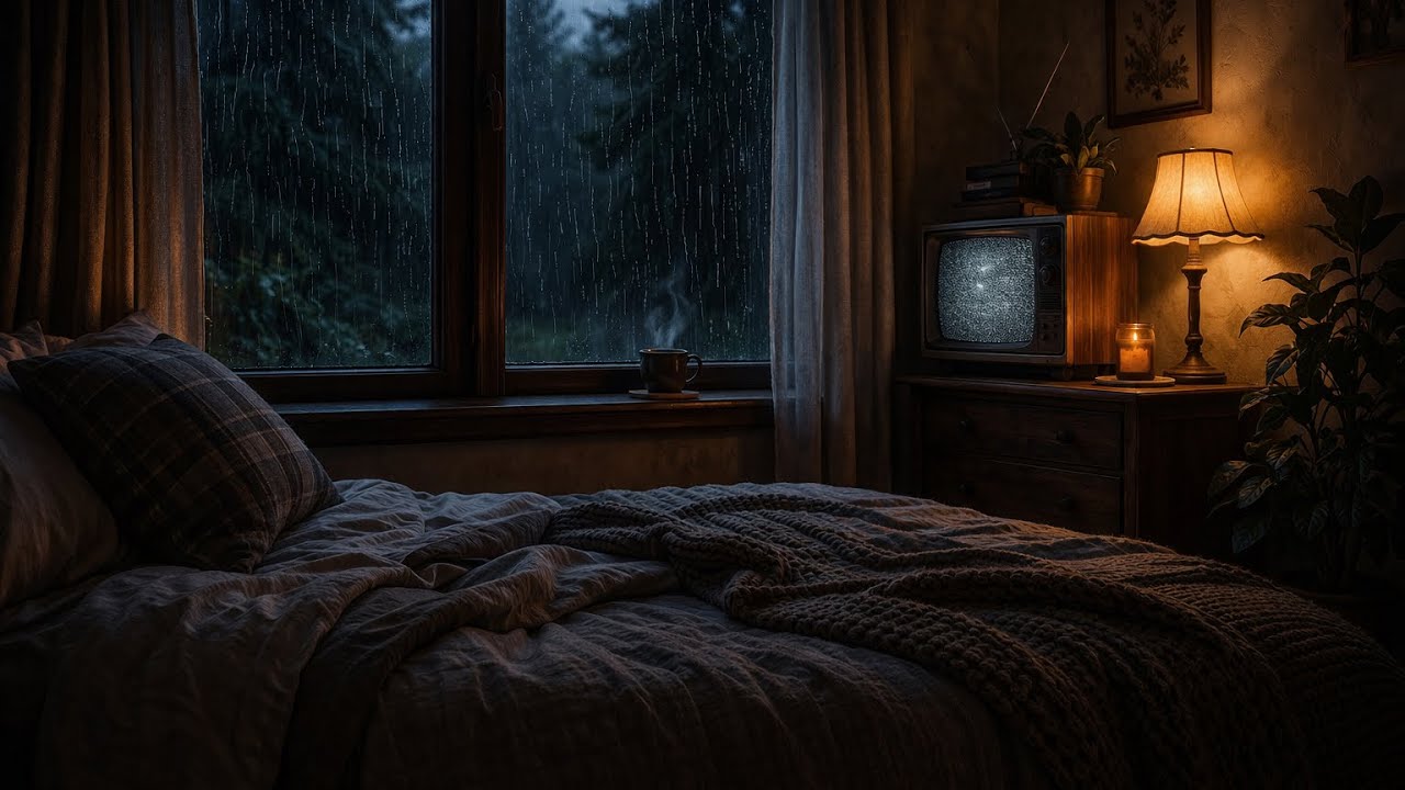 60 Minutes of Soft White Noise for Sleep & Relaxation | Girly 80s Bedroom