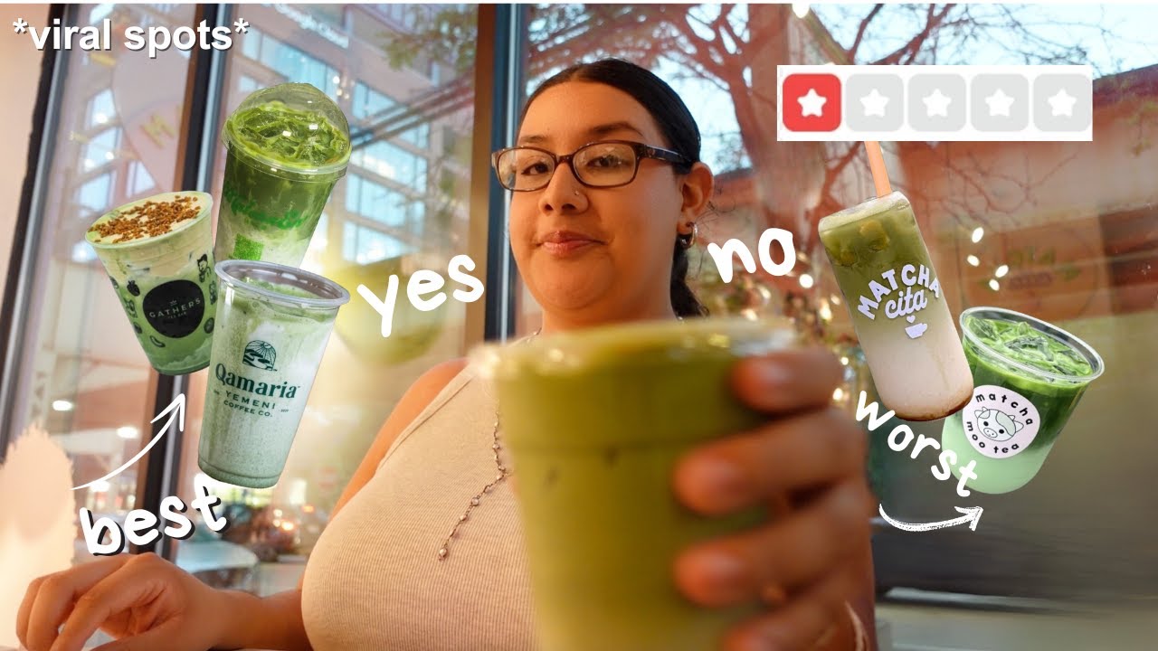 trying VIRAL matcha spots in Chicago! *best matcha found* 🍵