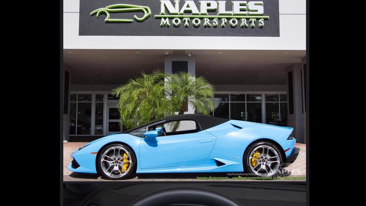 2016 Lamborghini Huracan LP 610-4 Spyder Blu Cepheus