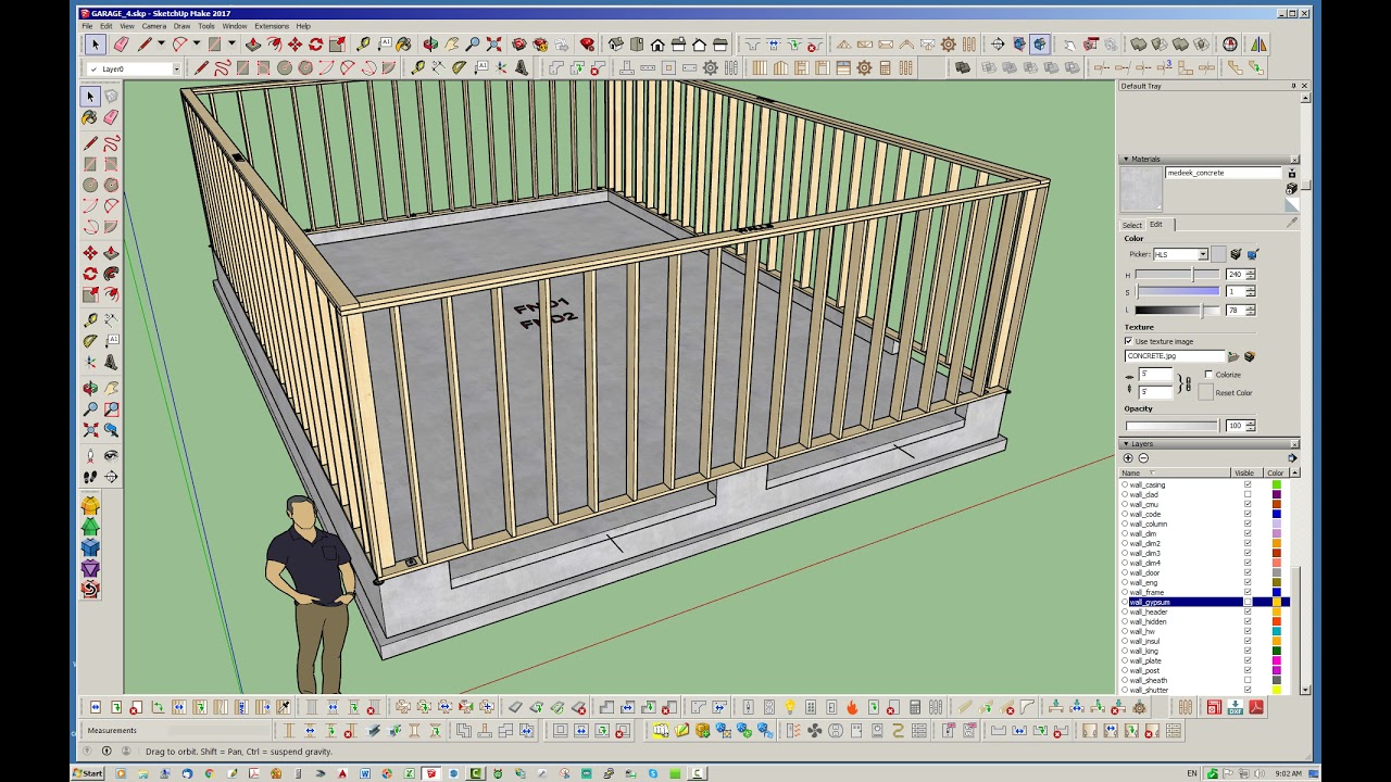 mdkBIM Tutorial 1 - Modeling a Two Car Detached Garage