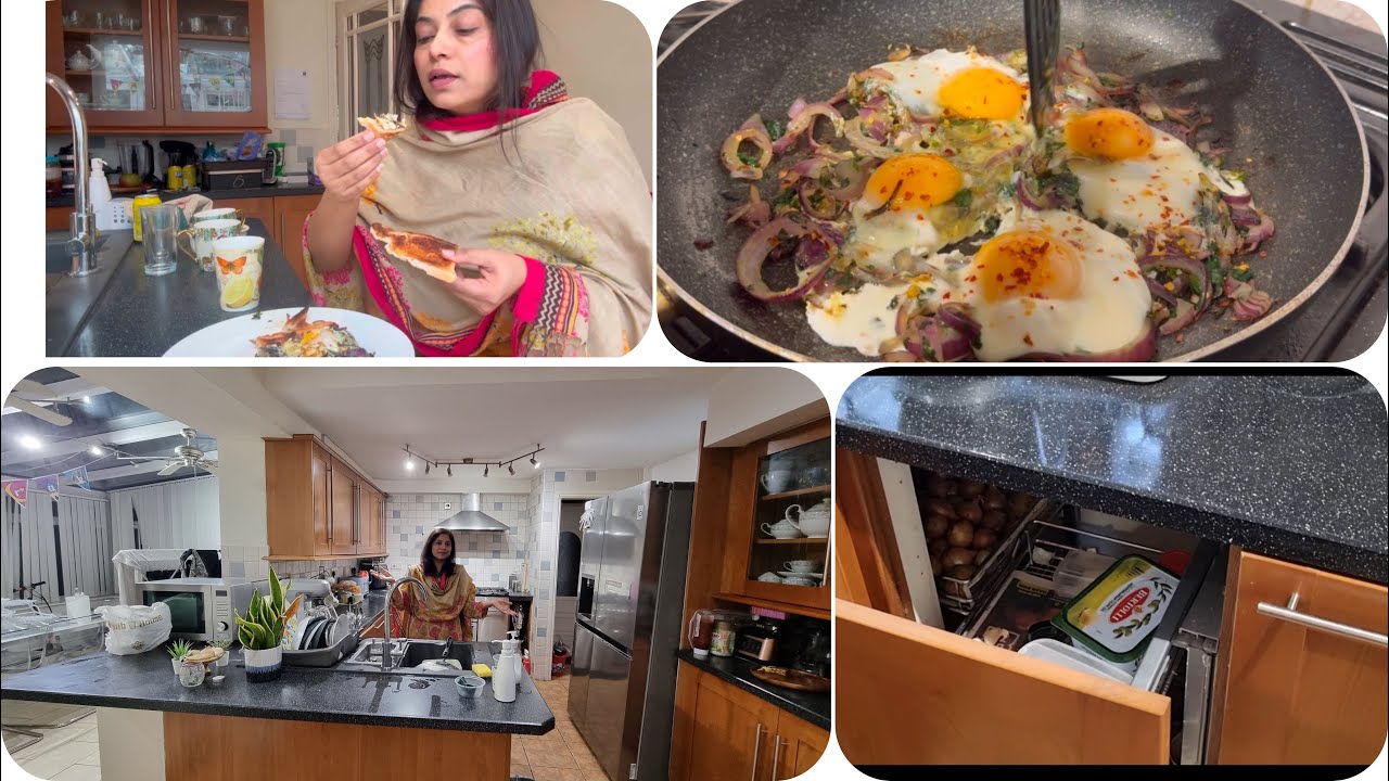 Sunday Special Healthy Breakfast ☕️ 🍳| How I Tidy &Clean Kitchen In Ten Minutes 🧹🧽@lifestylewithbiya