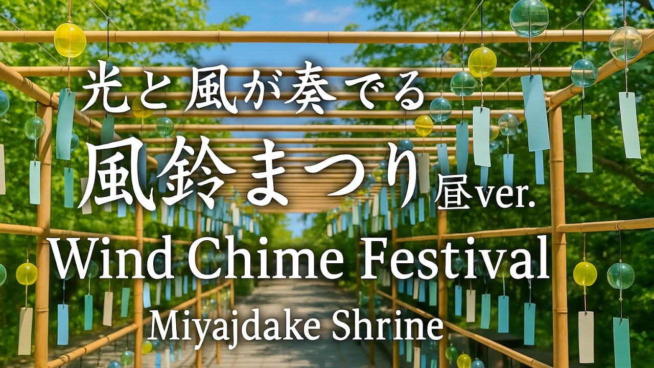 【福岡・宮地嶽神社】夏を彩る風鈴まつり｜光と風が奏でる音の参道【昼】 / Miyajidake ｜Wind Chimes