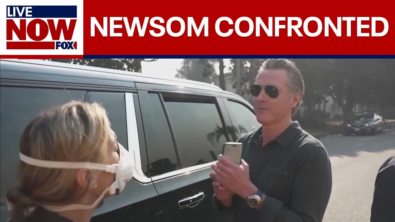 Gov. Newsom confronted by woman during California wildfires | LiveNOW from FOX