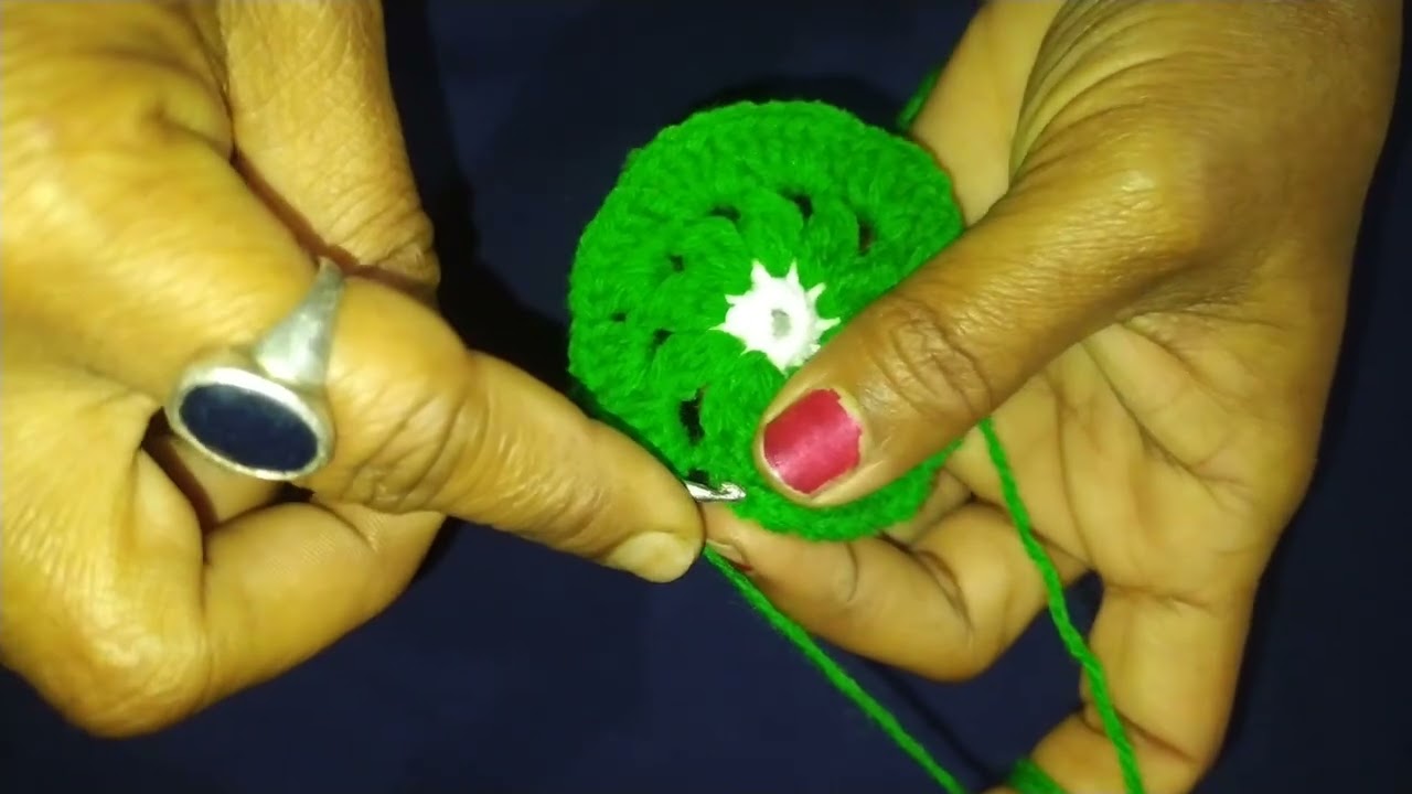 Beautiful  & easy  flower design # crochet #woolcraft #video 