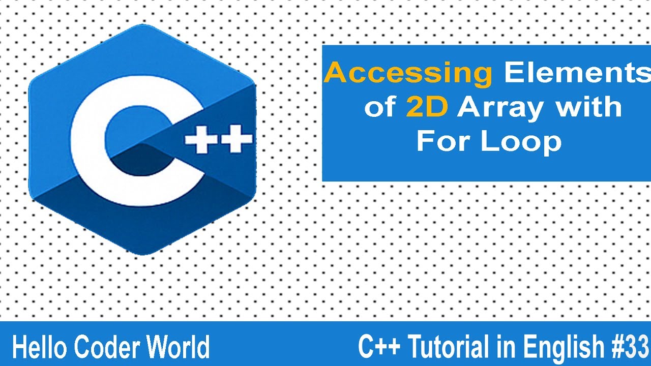 Accessing Elements of 2D Array with For Loop #33 C++ Tutorial in English