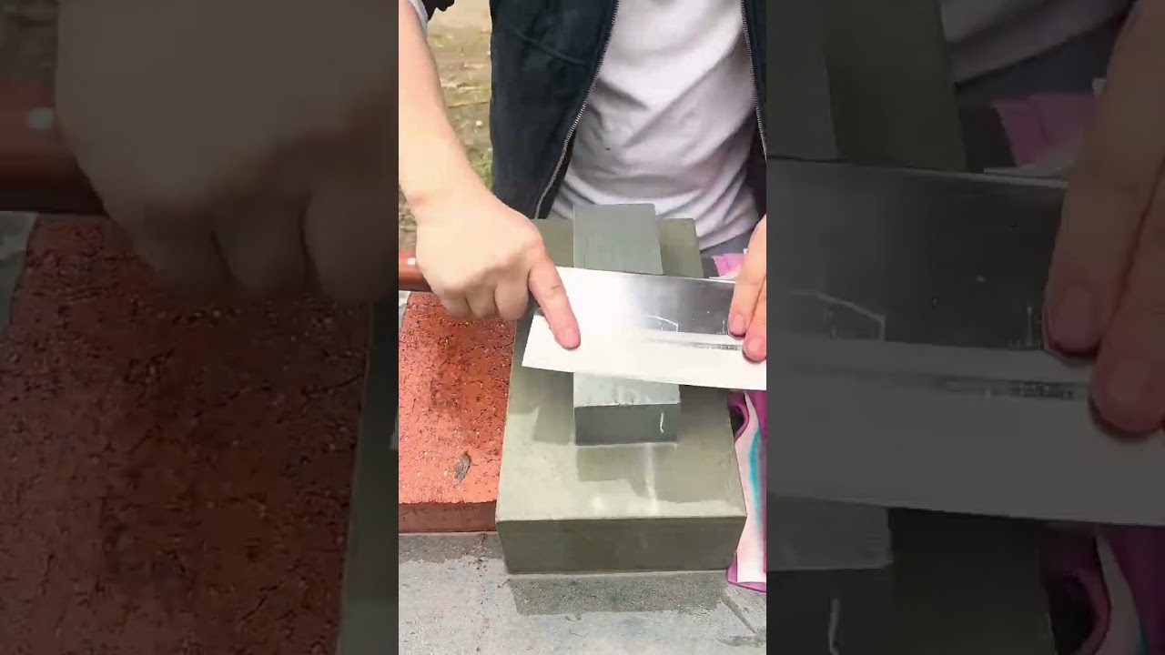 #Sharpen your knife with a natural whetstone, it's quick and sharp #Natural