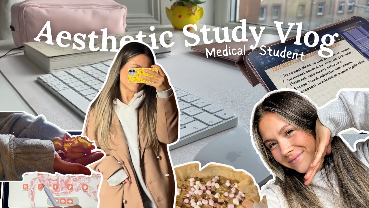 *Aesthetic* STUDY VLOG  // medical student, study motivation, uni vlog