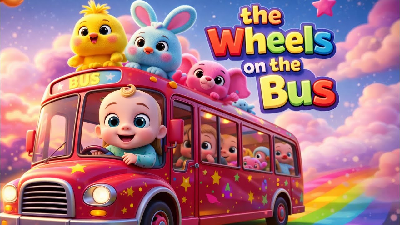 📌 Wheels on the Bus 🚌🎵 | Cute Babies Enjoy Action Song Fun 🧸 | Baby Bubbles