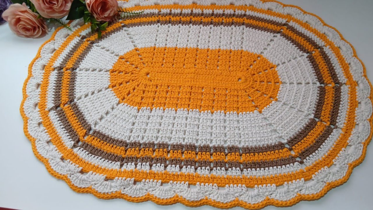 PASSO A PASSO Tapete Oval Simples Fácil e Rápido 